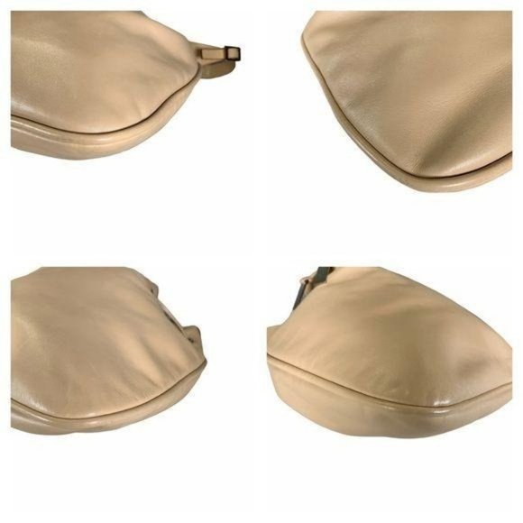 Authentic Gucci Shoulder bag Beige With Dust Leather Used GG Handbag Vintage​ - Picture 8 of 16